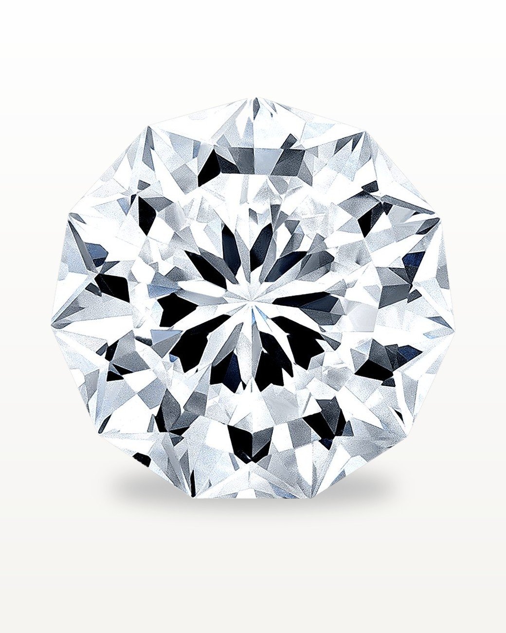 A certified round brilliant lab-grown diamond