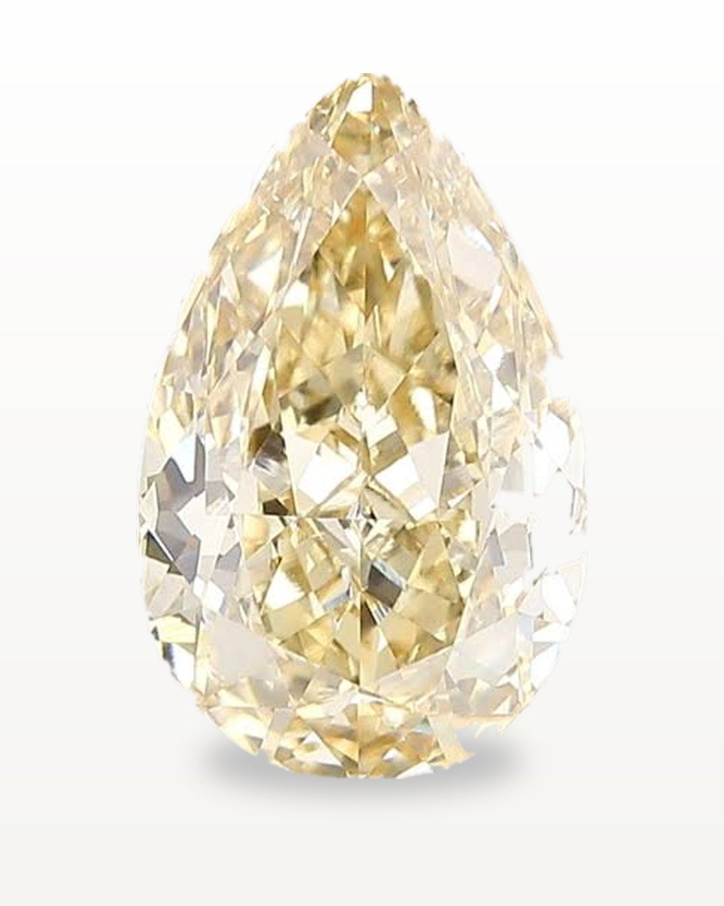 Fancy Yellow Pear lab-grown diamond
